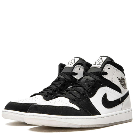 AIR JORDAN 1 MID SE DIAMOND SHORT BLACK WHITE