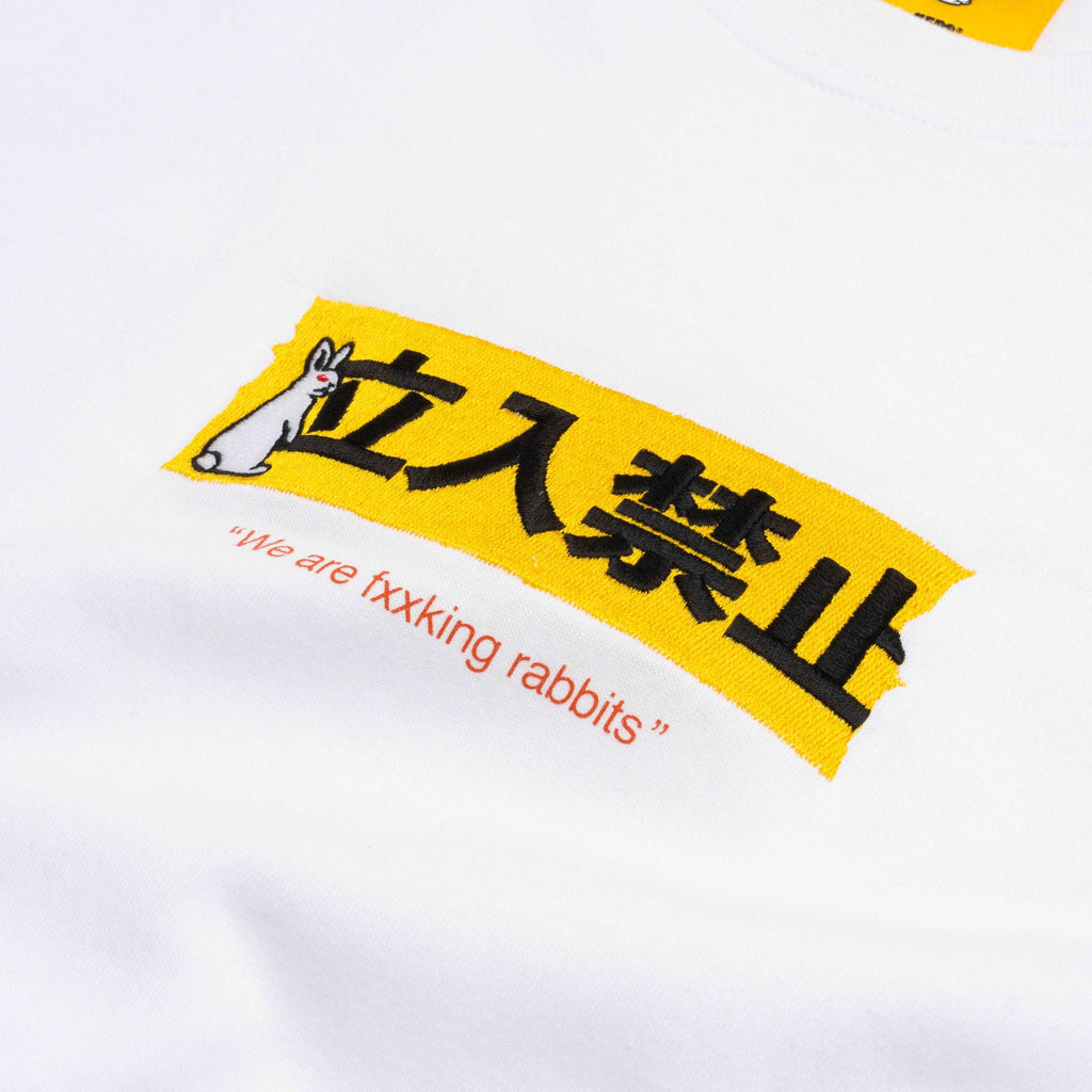 White Embroidery Logo Tee