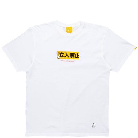 White Embroidery Logo Tee